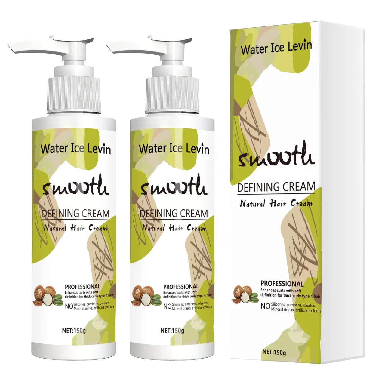 Water Ice Levin Curling Cream Anti Frizz Hair Defining Styling Lotion - 16