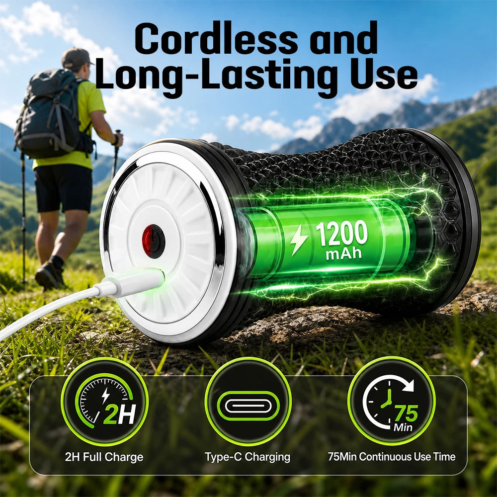 Electric Vibrating Muscle Massage Roller for Deep Tissue Recovery