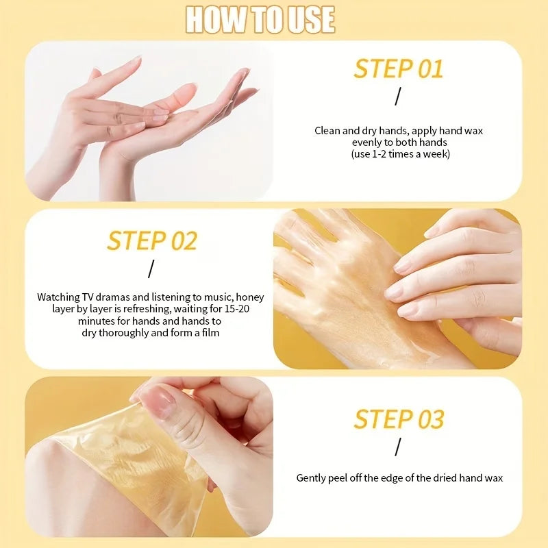 YUITIKUE Rice Essence Turmeric Peel Off Hand Mask Moisturizing Treatment - 8