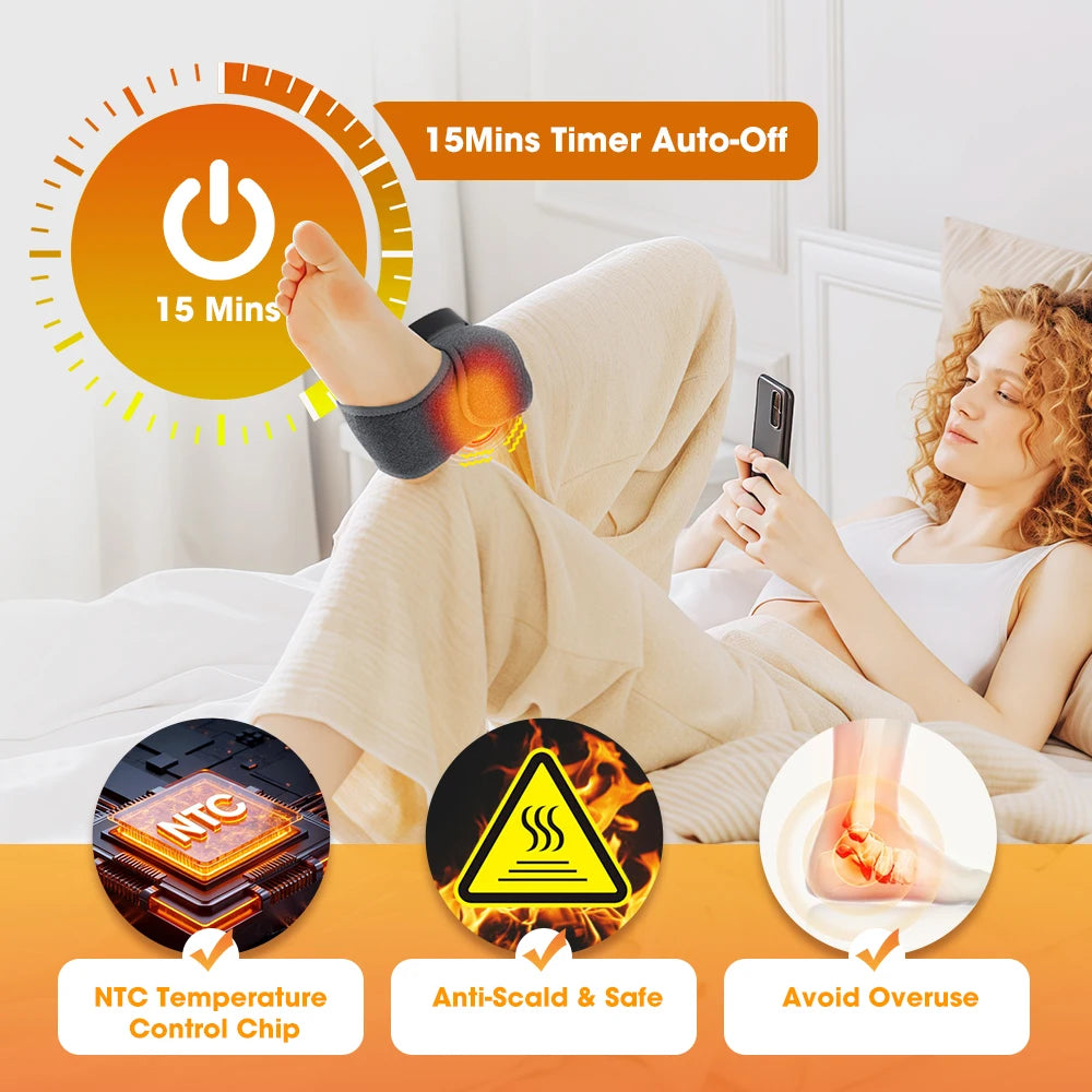 Heated Ankle Massager with Vibration Therapy - 4