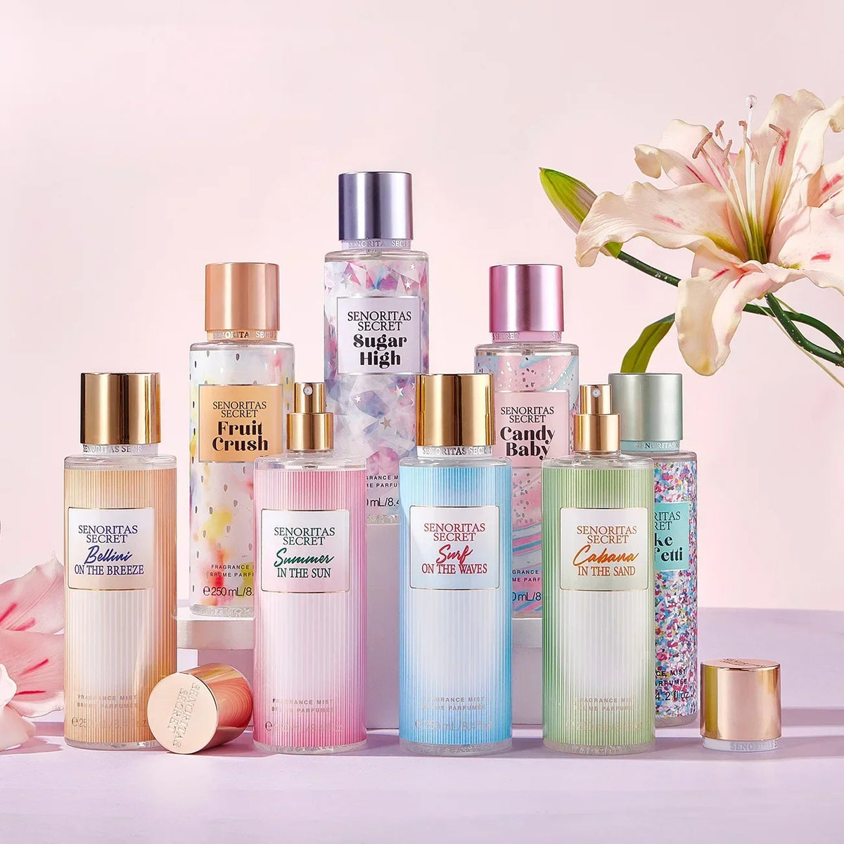 Floral Fruit Fragrance Mist Women Body Spray Vanilla Scent 250ml