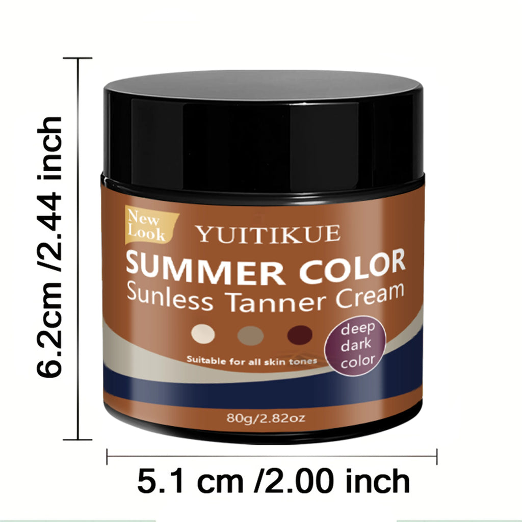 Yuitikue Self Tanning Cream Deep Dark Sunless Bronzer for Face and Body