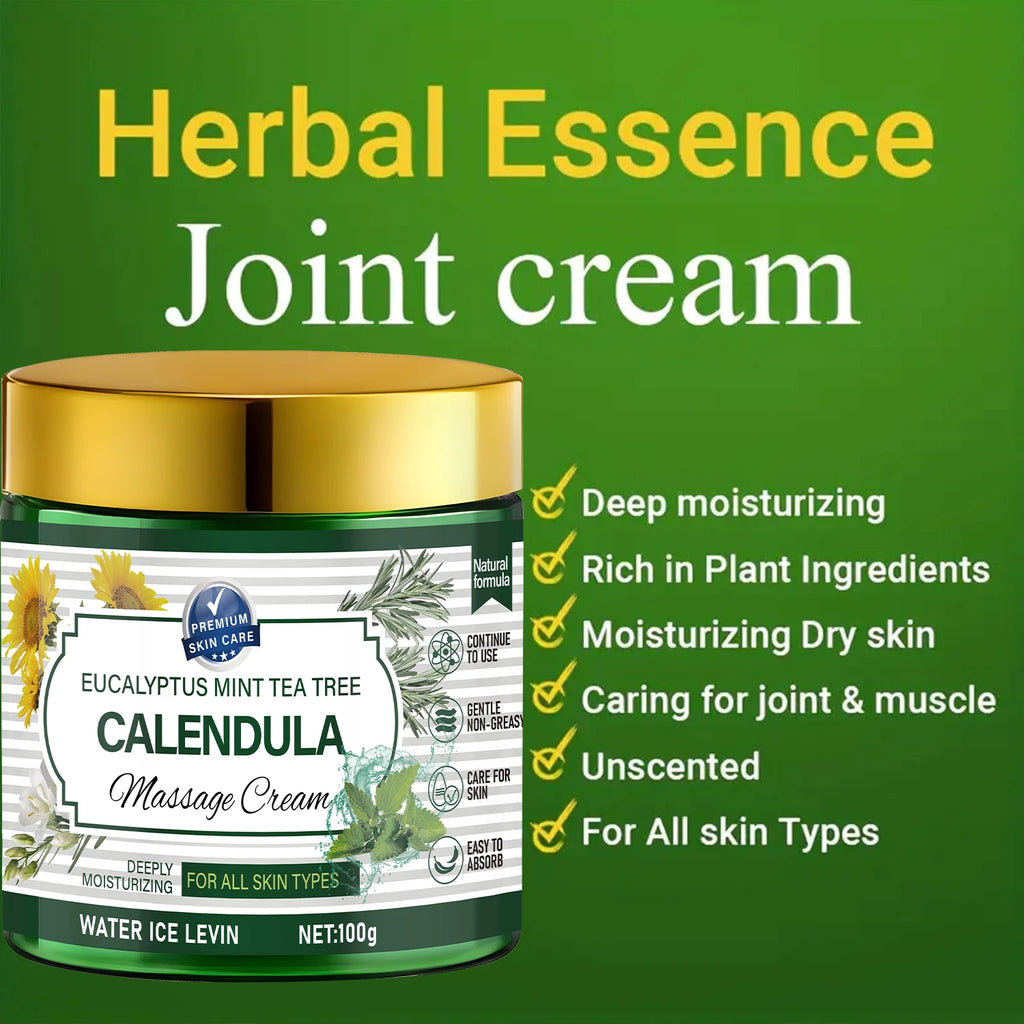 Eucalyptus Mint Calendula Massage Cream Moisturizing Body Care 100g