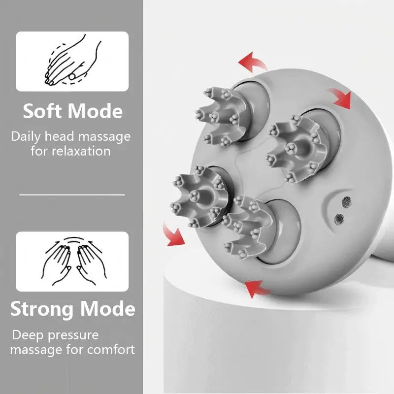 Electric Waterproof Scalp Massager for Stress Relief