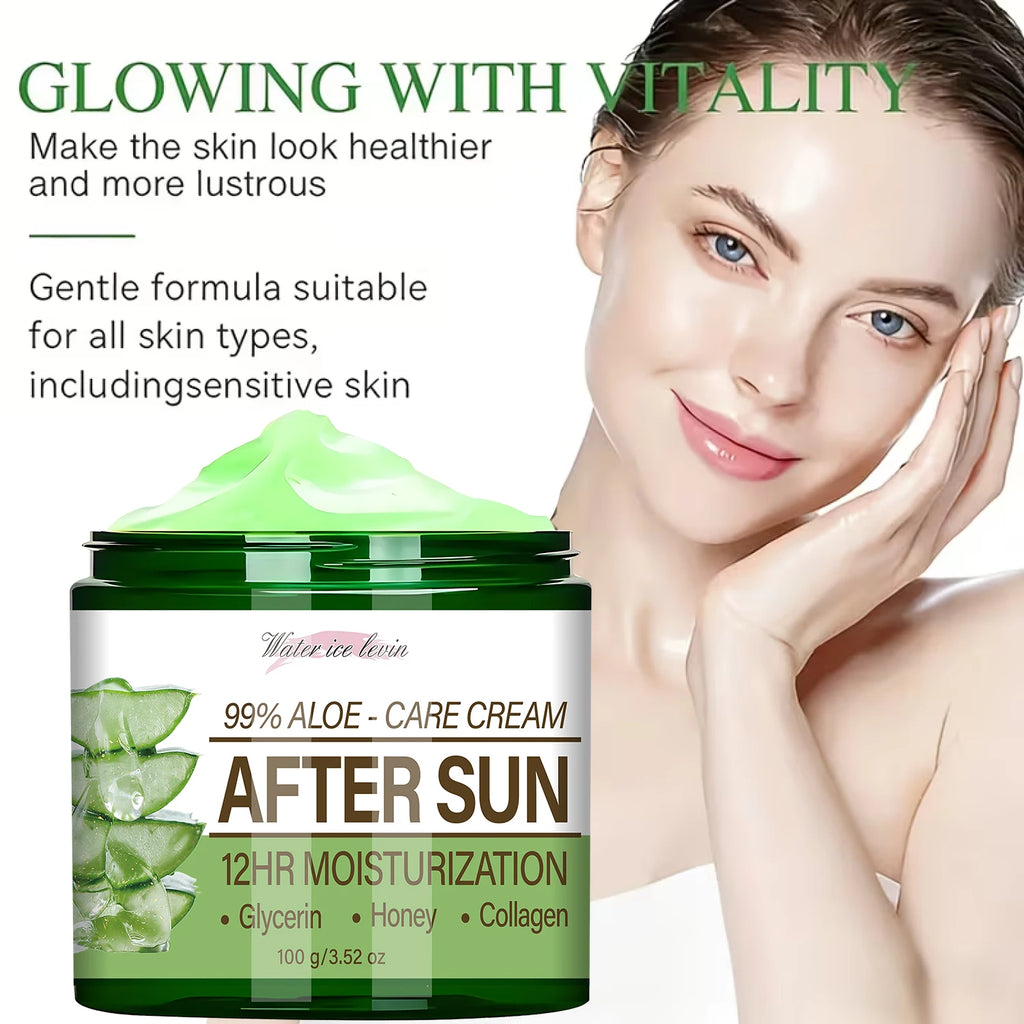 99% Aloe Vera After Sun Cream Moisturizer with Collagen and Glycerin