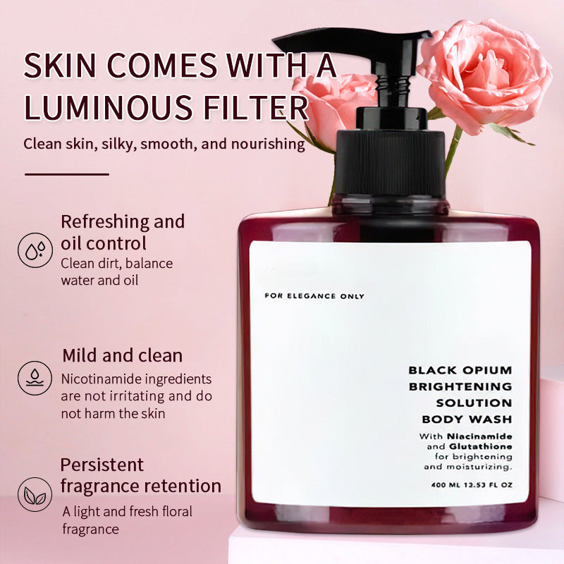 Black Opium Niacinamide Brightening Body Wash Moisturizing Shower Gel - 8