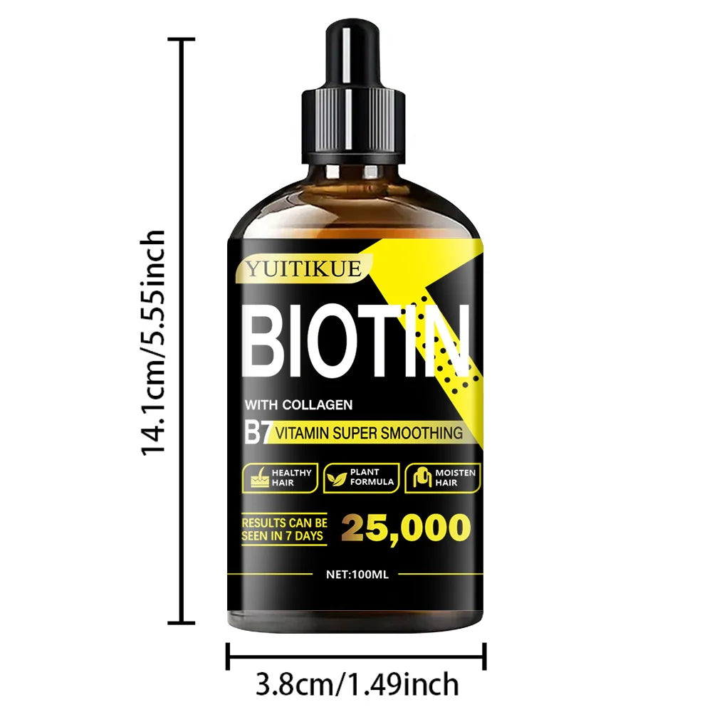 Biotin Hair Oil with Collagen 100ml Vitamin B7 Moisturizing Treatment - 14