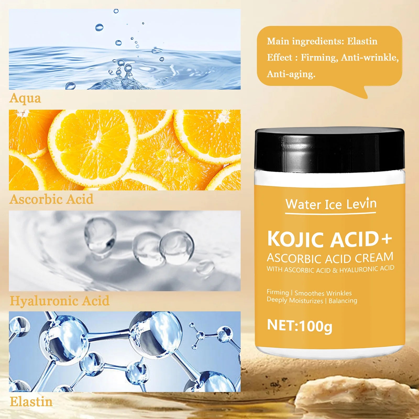 Kojic Acid Collagen Face Cream Moisturizing Anti Aging Wrinkle Treatment - 2