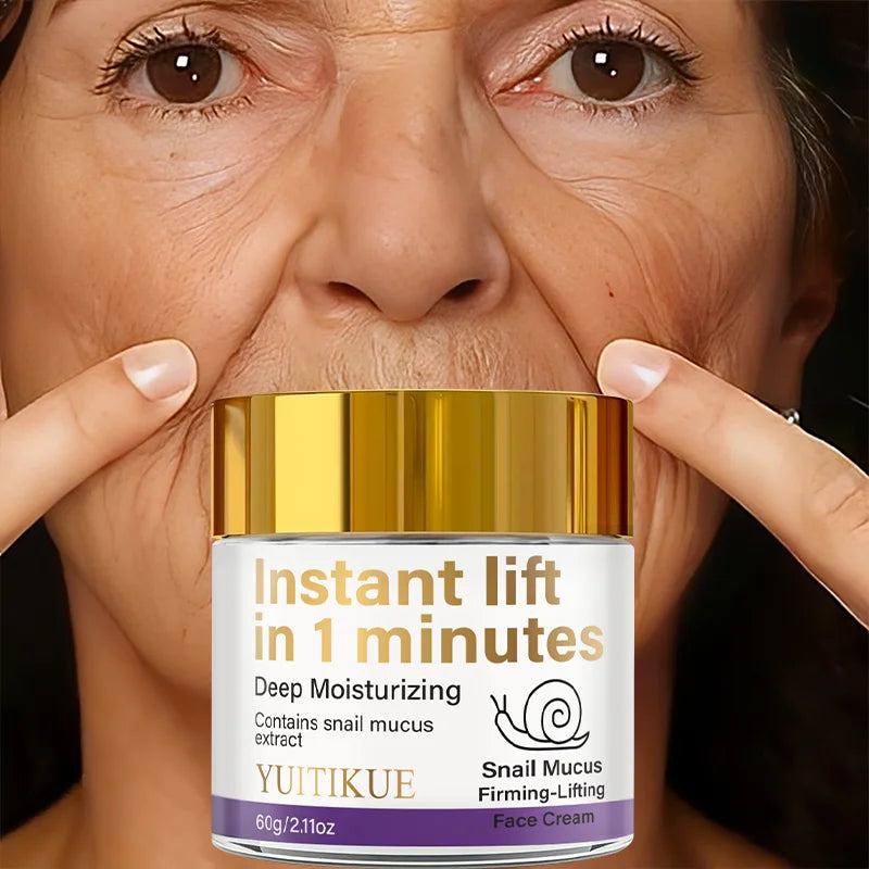 YUITIKUE Snail Mucin Instant Lift Face Cream Firming Moisturizer 60g