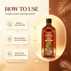 YUITIKUE Coconut Sunless Tanning Oil Moisturizing Bronze Glow Body Bronzer