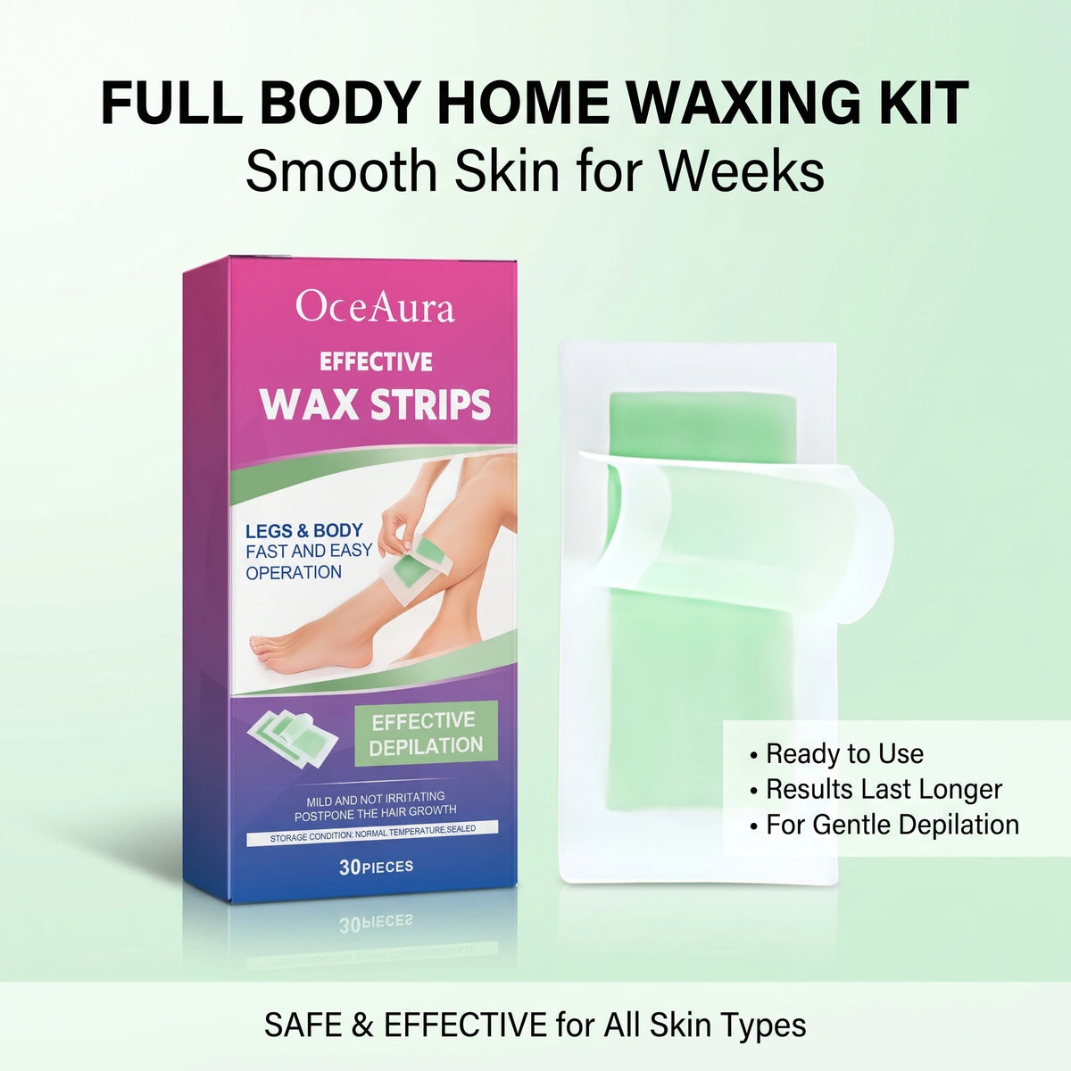 Full Body Hair Removal Wax Strips for Smooth Skin