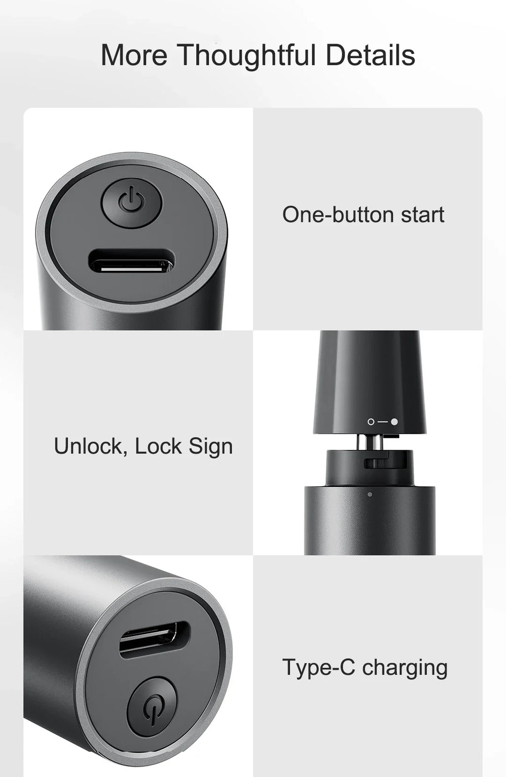 Mijia Electric Nose Hair Trimmer Rechargeable Painless Ear Grooming Tool