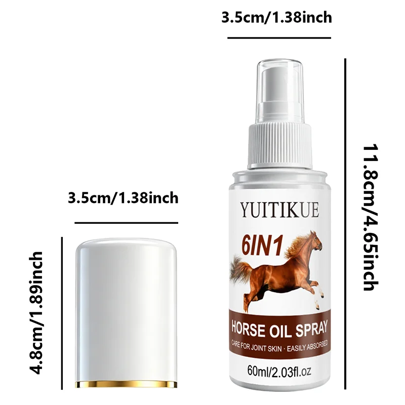 YUITIKUE 6 in 1 Horse Oil Spray Moisturizing Body and Joint Skin Care - 14