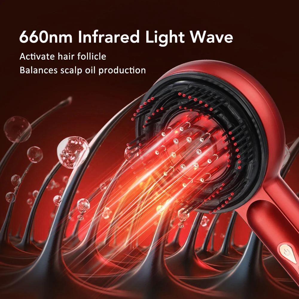Electric Scalp Massager and Hair Growth Serum Applicator Comb - 18