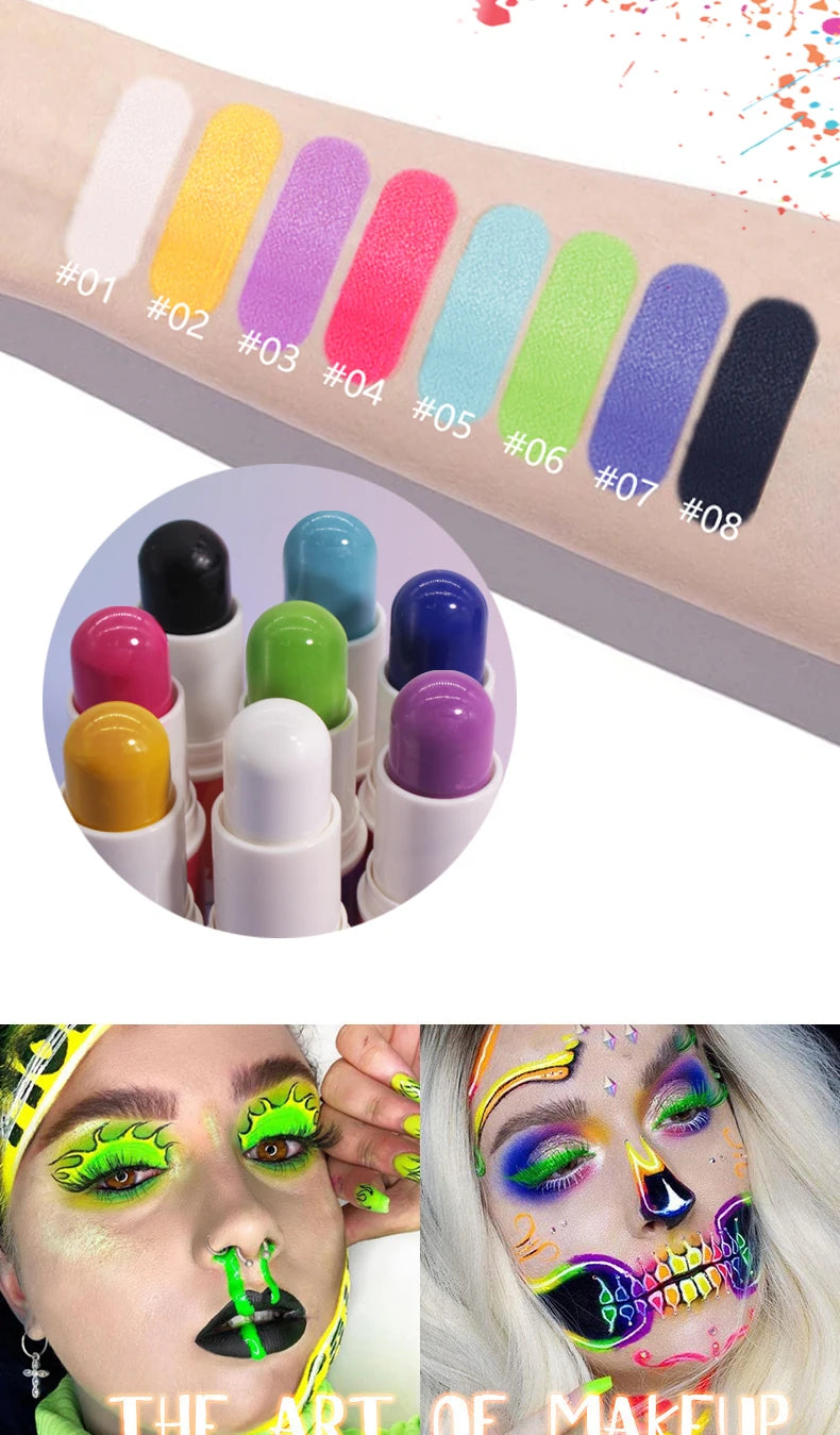 Peiwen Face and Body Paint Stick Waterproof Makeup for Parties