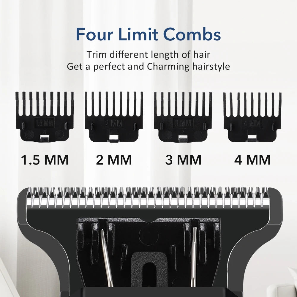 Professional Cordless Hair Trimmer with Digital Display