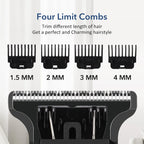 Professional Cordless Hair Trimmer with Digital Display