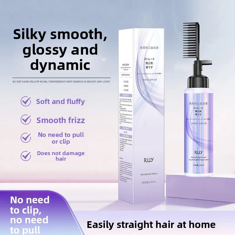 260ml RUY Hair Straightening Cream with Integrated Comb Applicator