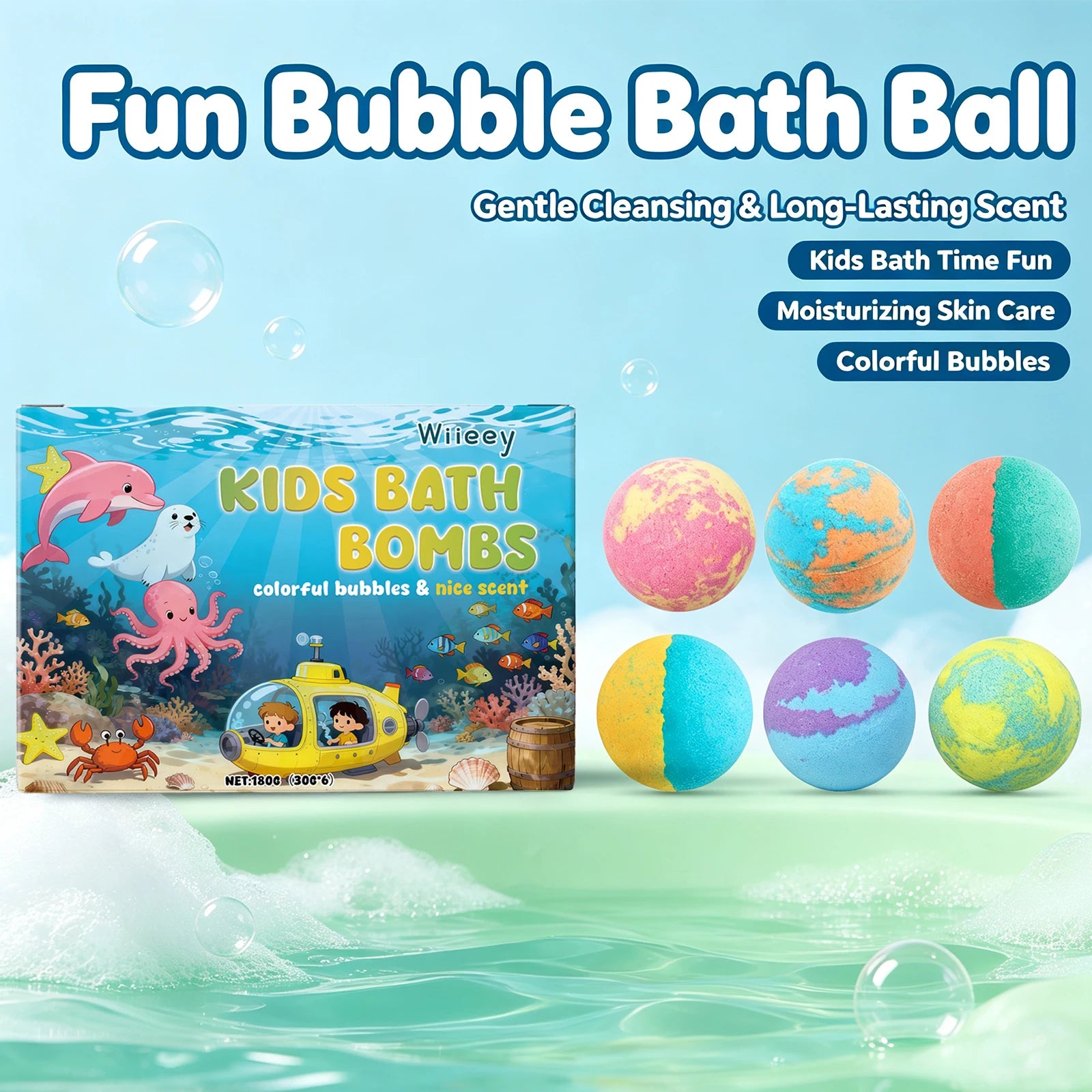 Kids Moisturizing Bath Bomb Gift Set - 3