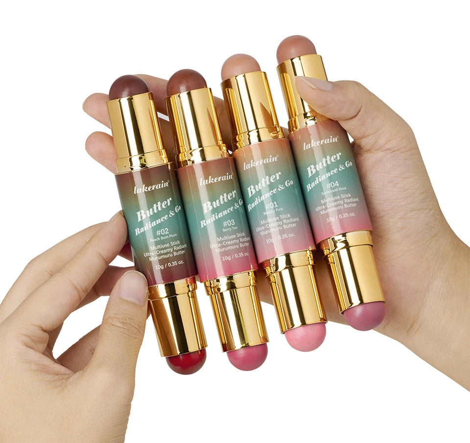 Dual-Ended Cream Bronzer and Blush Stick for Face and Lips - 20