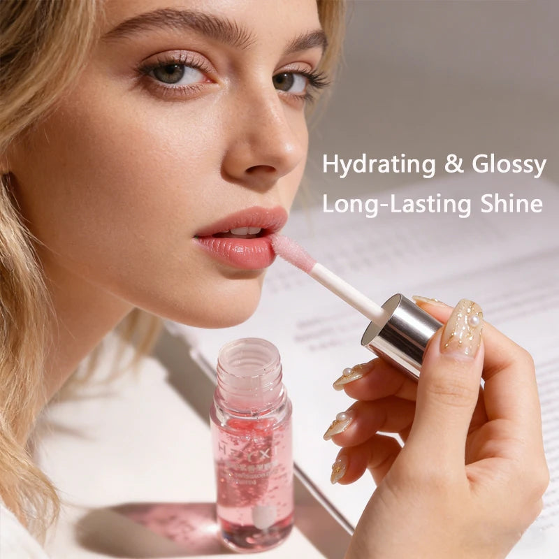 Fruit Pulp Moisturizing Lip Gloss Hydrating Tinted Lip Oil - 6