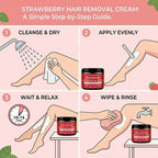 YUITIKUE Strawberry Depilatory Cream Gentle Body Hair Remover 60g