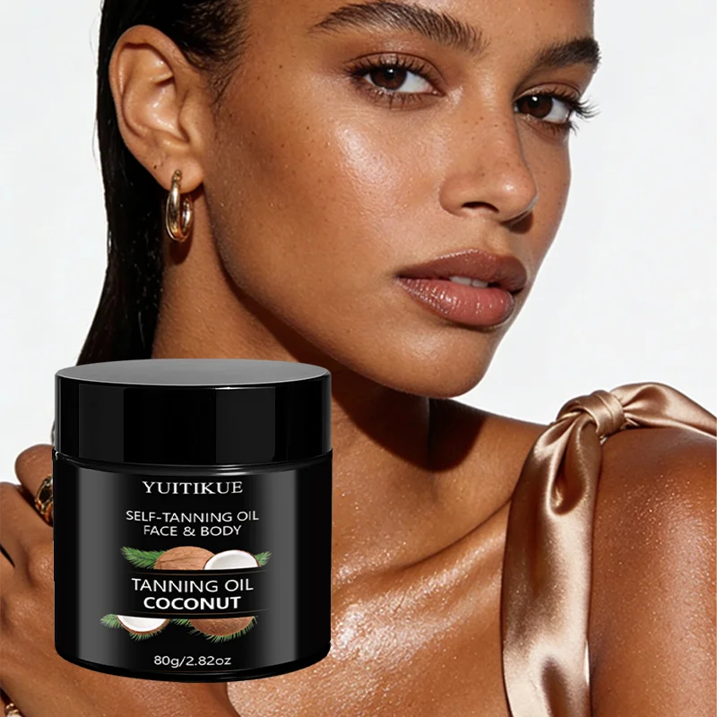 Yuitikue Coconut Self Tanning Oil Face and Body Bronzer Glow