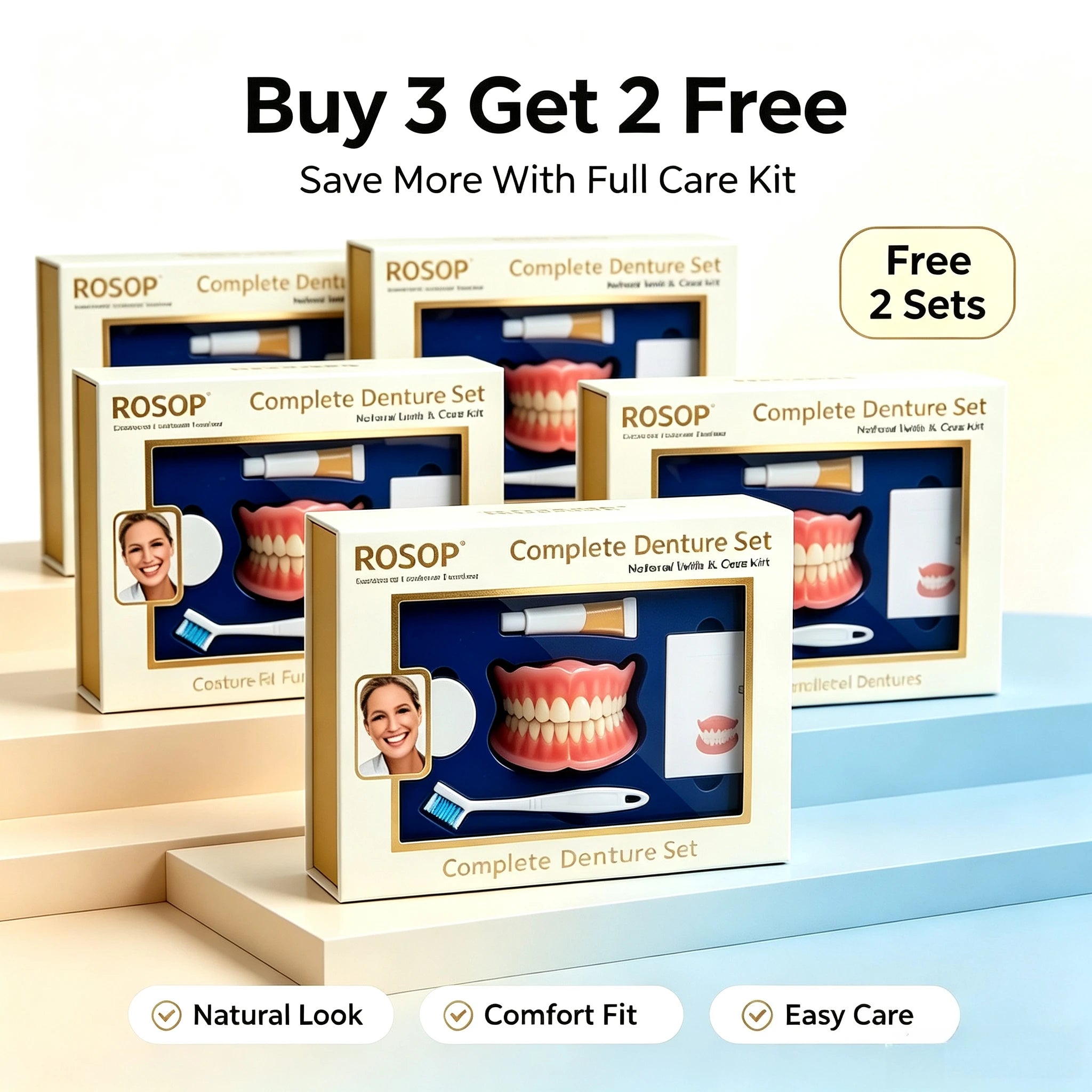 Cosmetic Denture Set for Natural Smile Makeover - 13