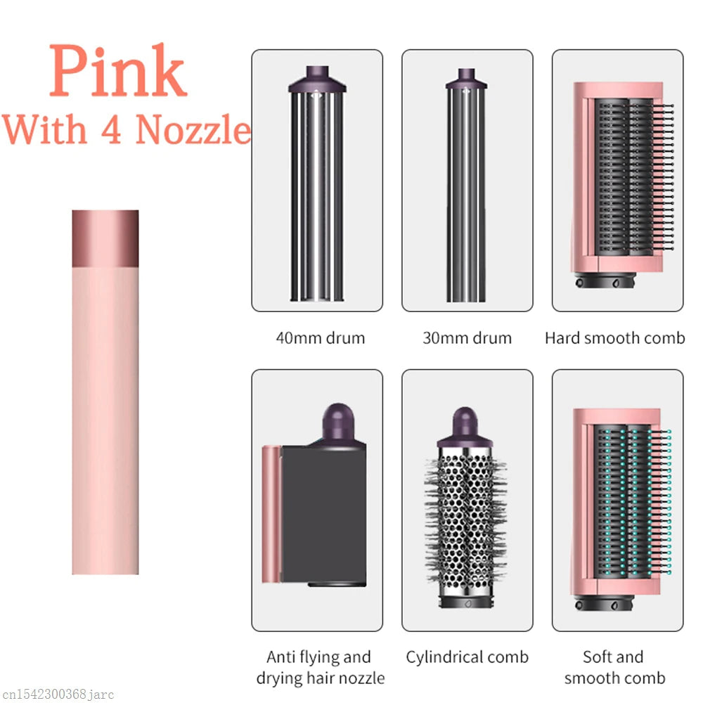 SenCiciMen X9 6-in-1 Hair Styler Hot Air Brush Curling Iron Dryer Set