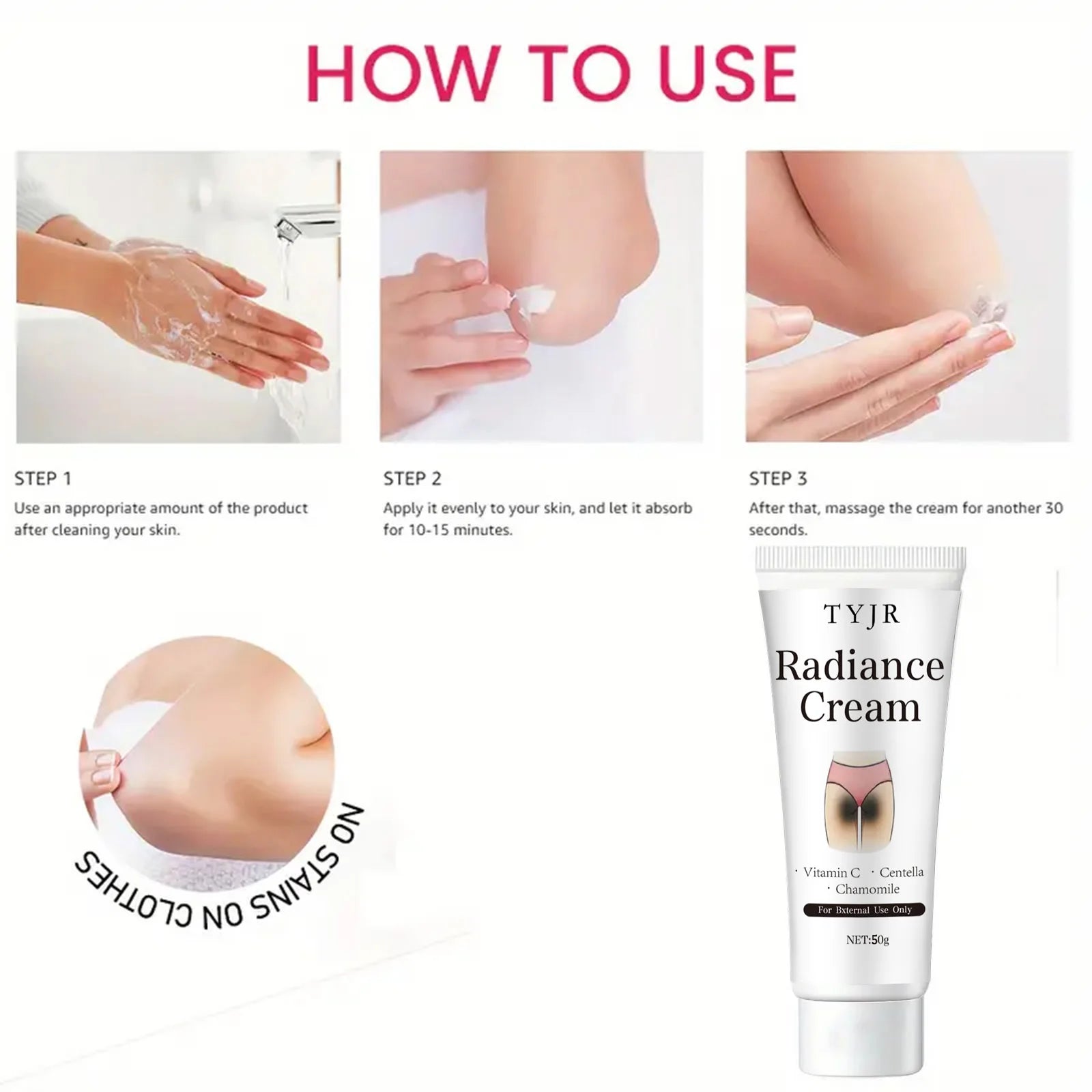 Radiance Cream Whitening Lotion for Underarm and Body Dark Spot Removal - 5
