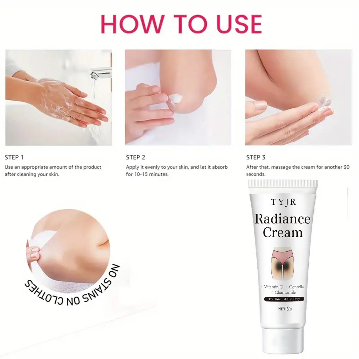 Radiance Cream Whitening Lotion for Underarm and Body Dark Spot Removal