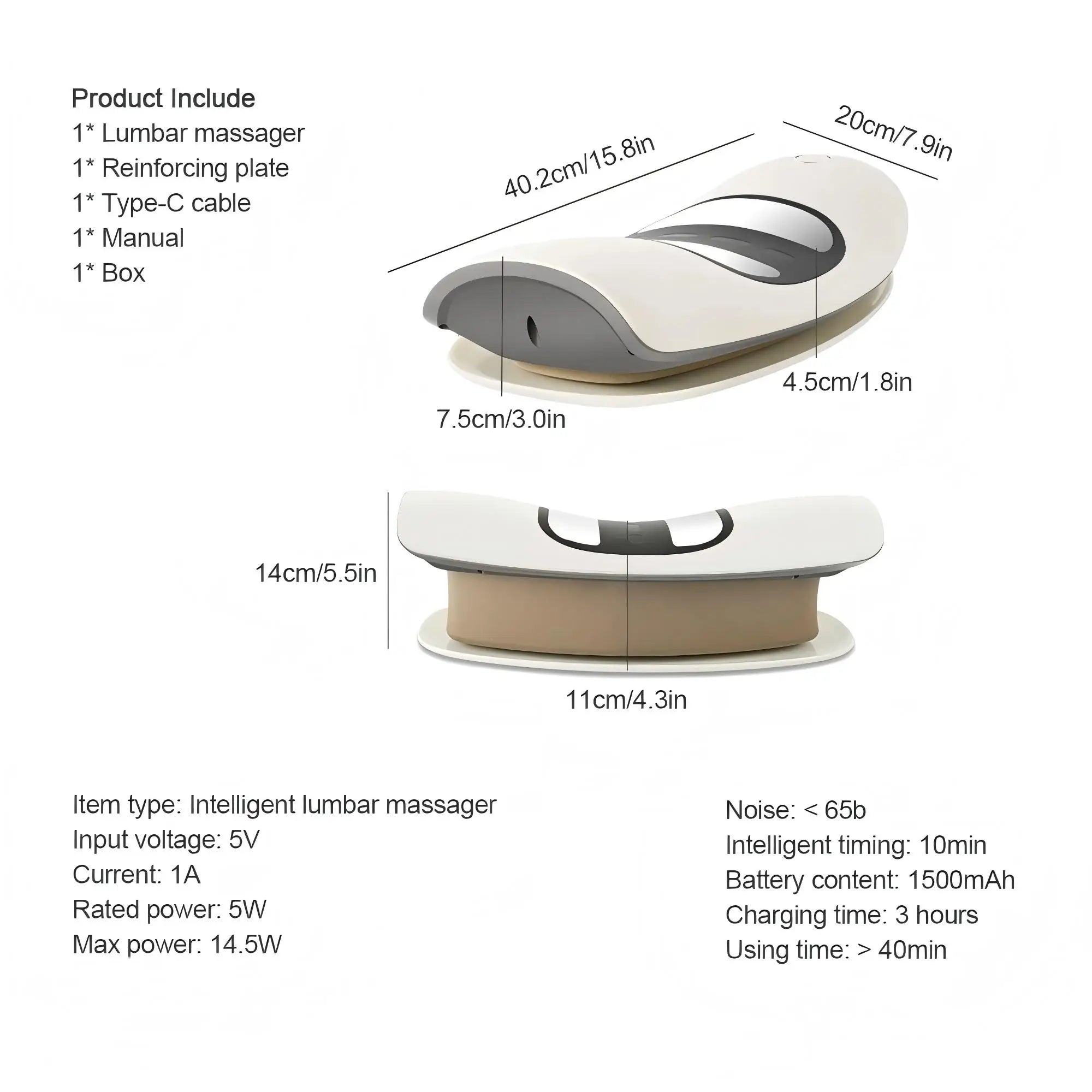 Electric Lumbar Traction Massager with Airbag and Vibration - 6