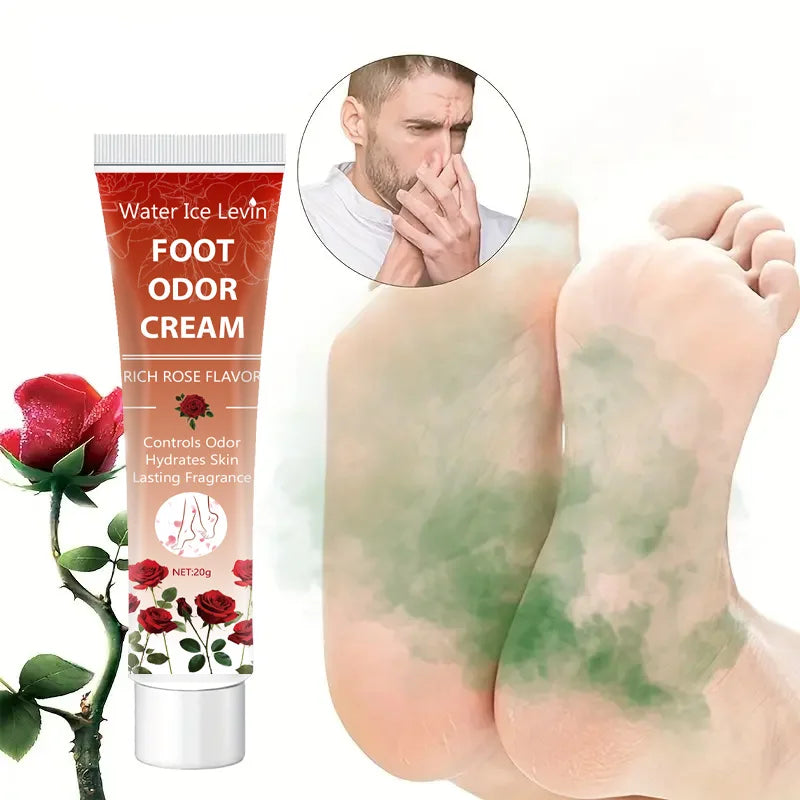 Rose Foot Deodorant Cream Long Lasting Odor Control and Moisturizer - 9