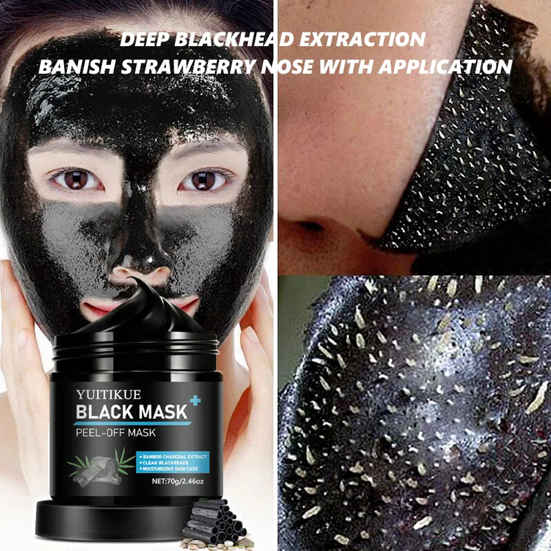 YUITIKUE Bamboo Charcoal Peel Off Mask Blackhead Remover Face Treatment - 1