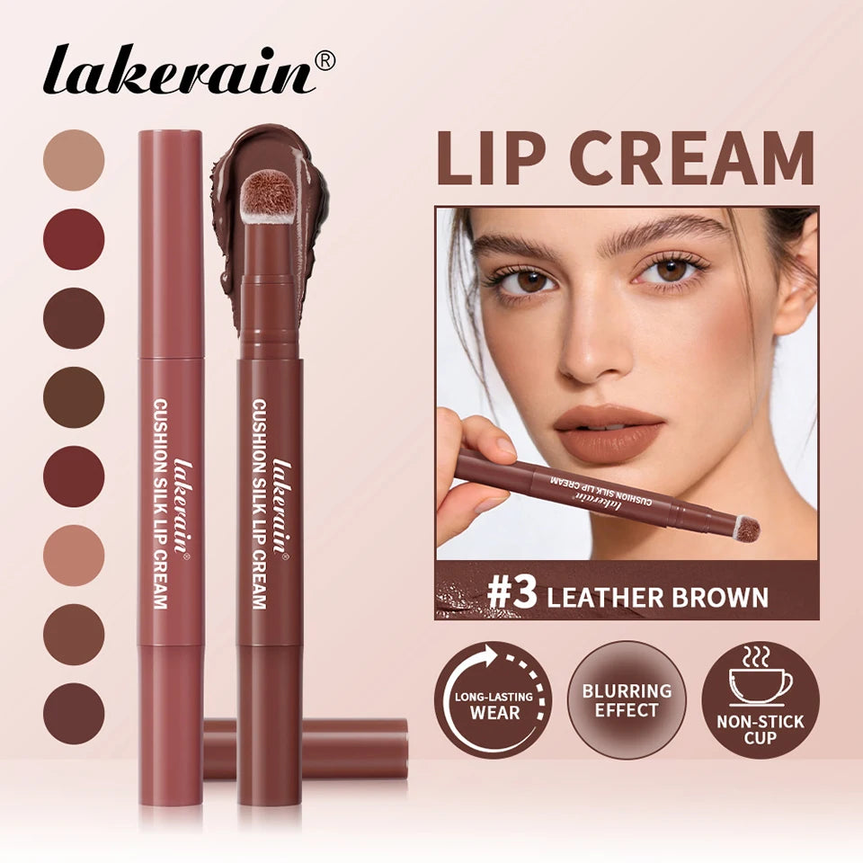 2-in-1 Velvet Lip Cream and Blush with Cushion Applicator
