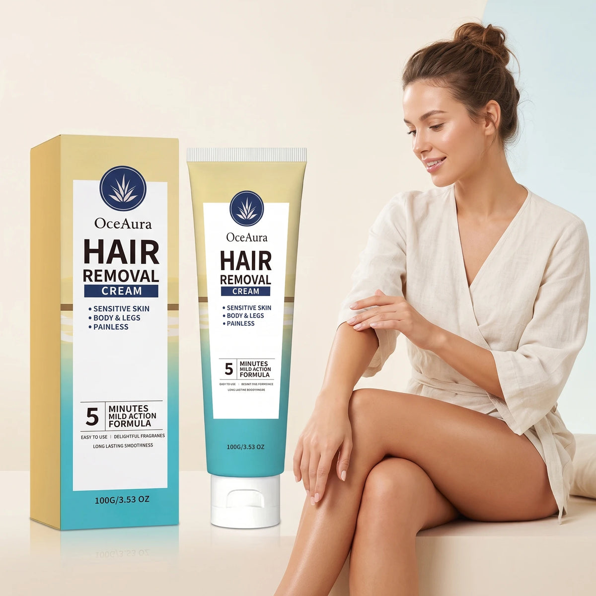 Painless Hair Removal Cream for Sensitive Skin