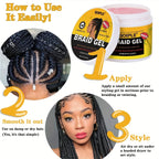 Goiple Braid Styling Set Hair Gel Mousse and Rose Moisturizing Spray