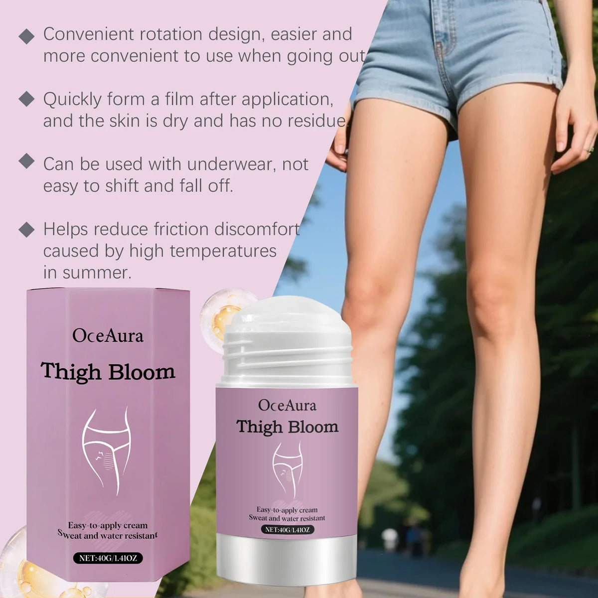 Anti-Chafe Thigh Balm Stick for Skin Protection