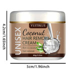 YUITIKUE Coconut Hair Removal Cream Unisex Painless Depilatory Cream 60g