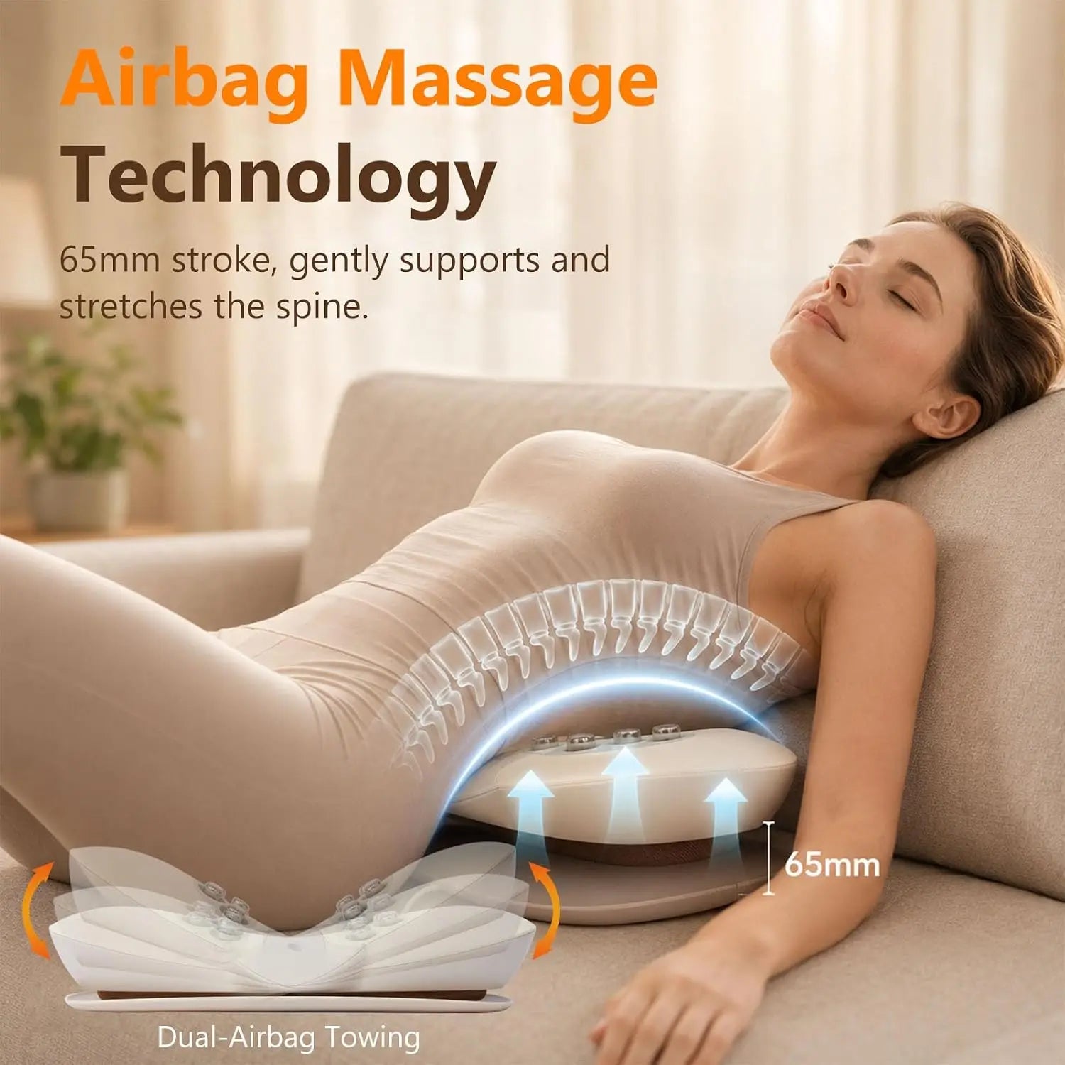 Electric Lumbar Traction and Back Massage Stretcher - 2