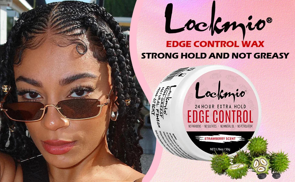 Lockmio Edge Control Hair Wax and Styling Brush Set for Flyaways - 7