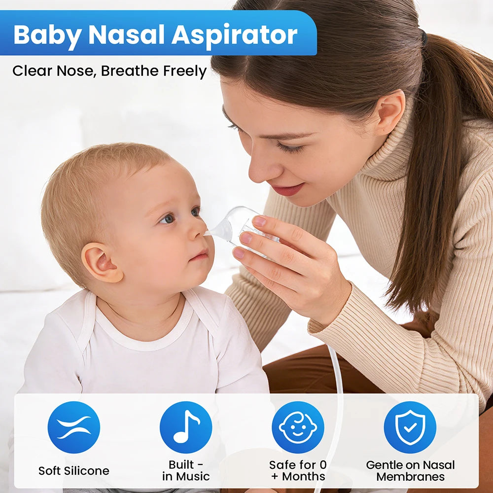 Electric Baby Nasal Aspirator with Music and Gentle Suction - 2