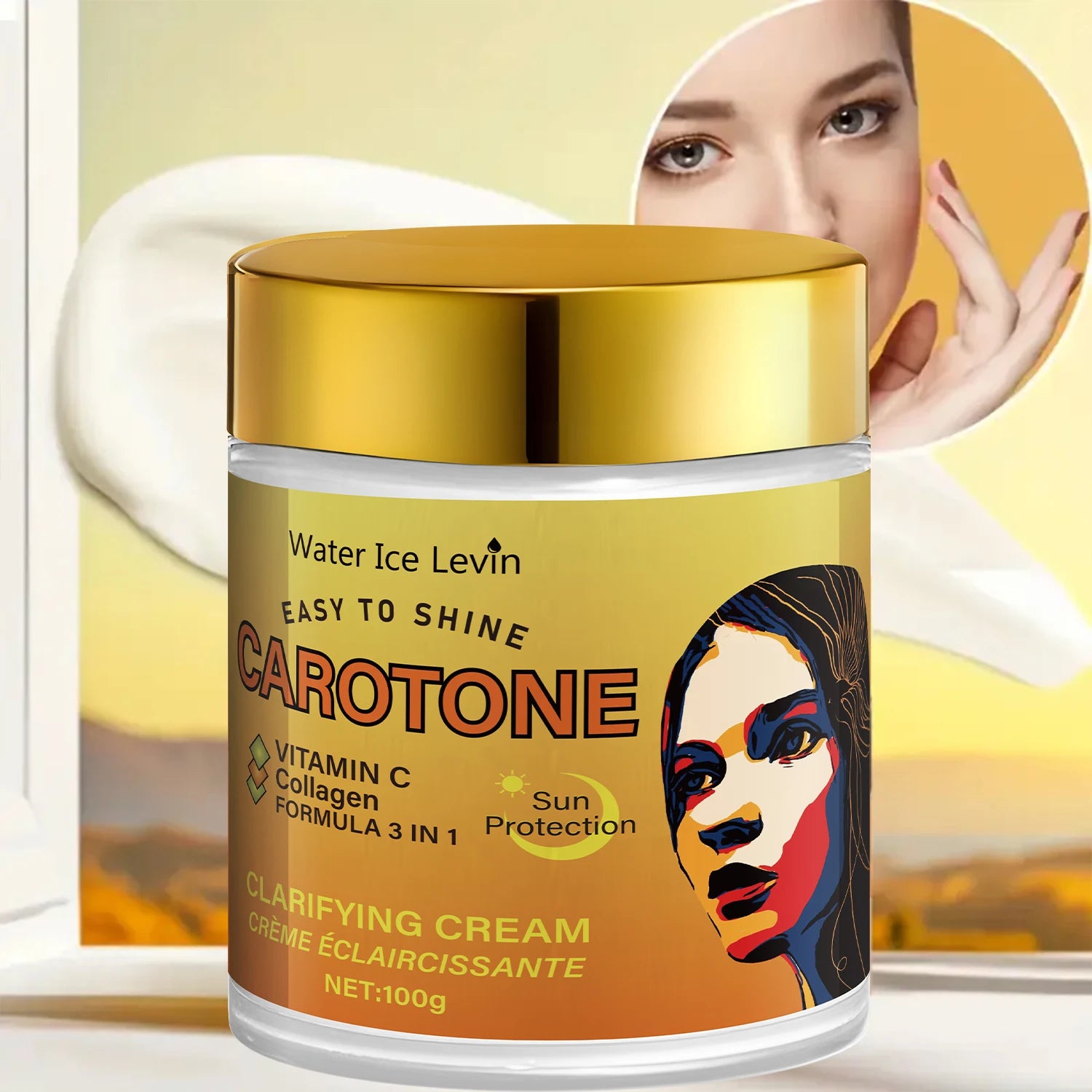 Water Ice Levin Vitamin C Collagen Clarifying Face Cream 100g - 3
