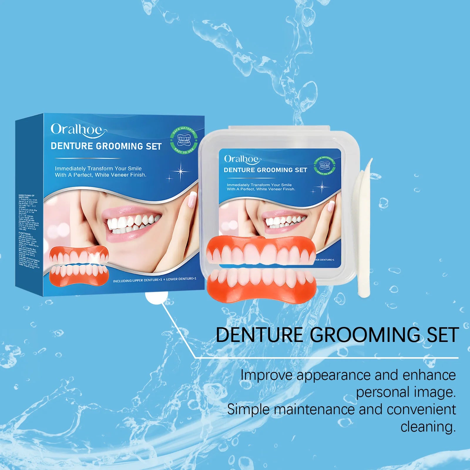 Temporary Silicone Denture Set for Smile Restoration - 18
