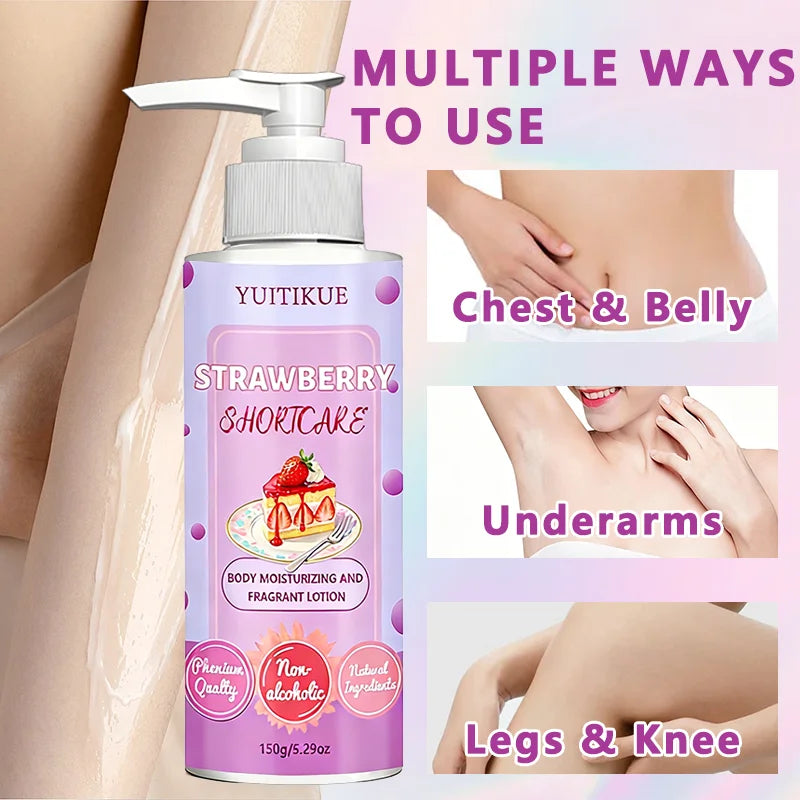 YUITIKUE Strawberry Body Lotion Moisturizing Fragrant Skin Cream 150g - 6
