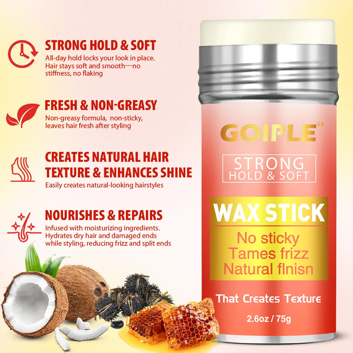 Lace Wig Adhesive Glue Remover Wax Stick and Hair Styling Tool Kit