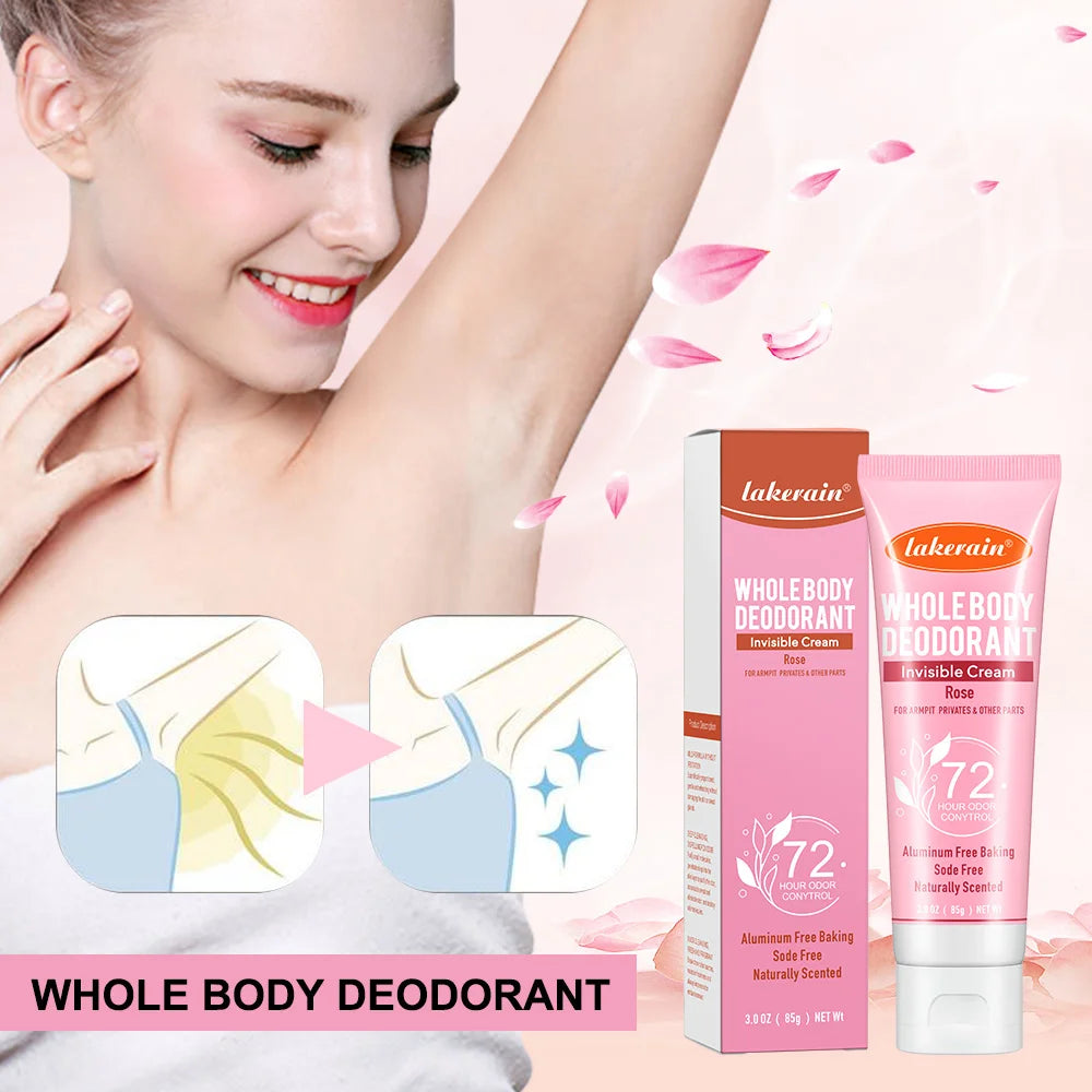 Long-Lasting Invisible Whole Body Deodorant Cream