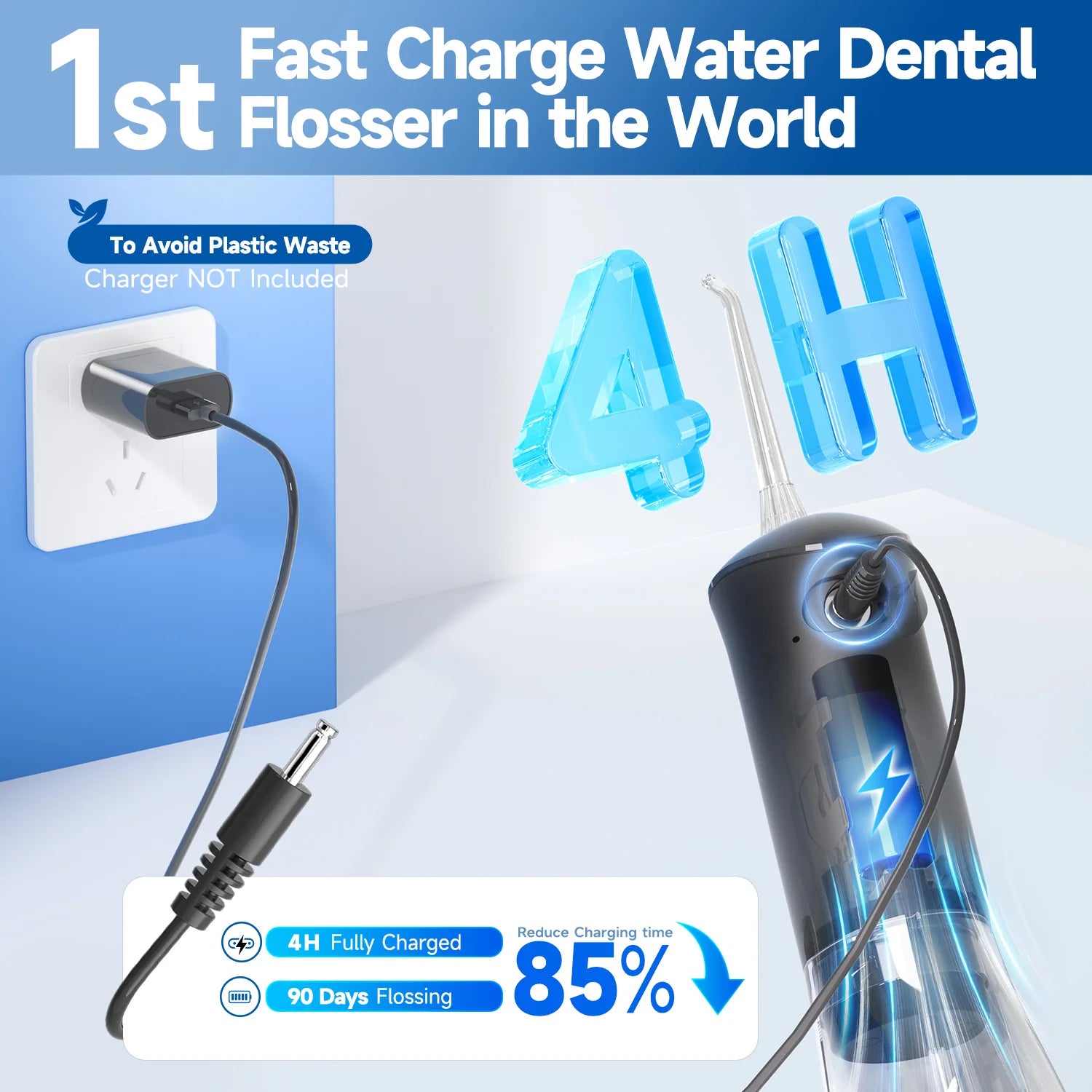 Portable Rechargeable Water Flosser for Teeth Cleaning - 2