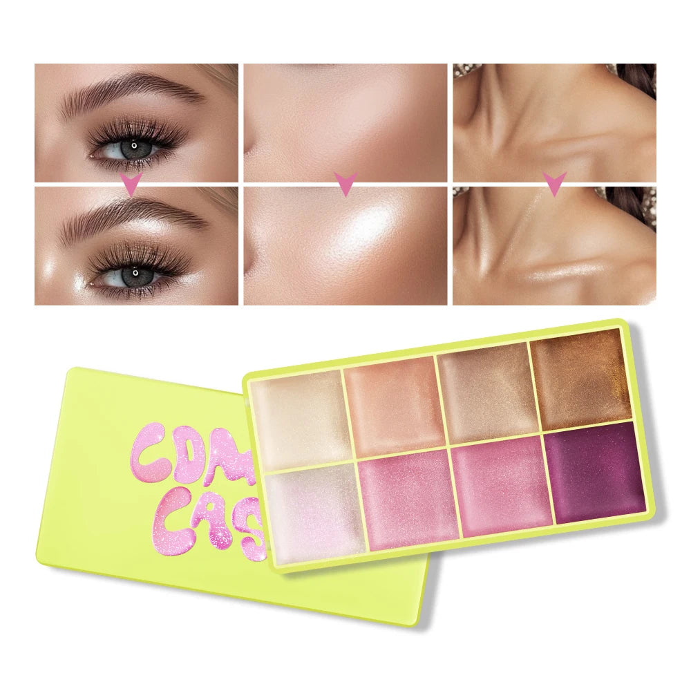 8-Color Cream Highlighter and Contouring Palette
