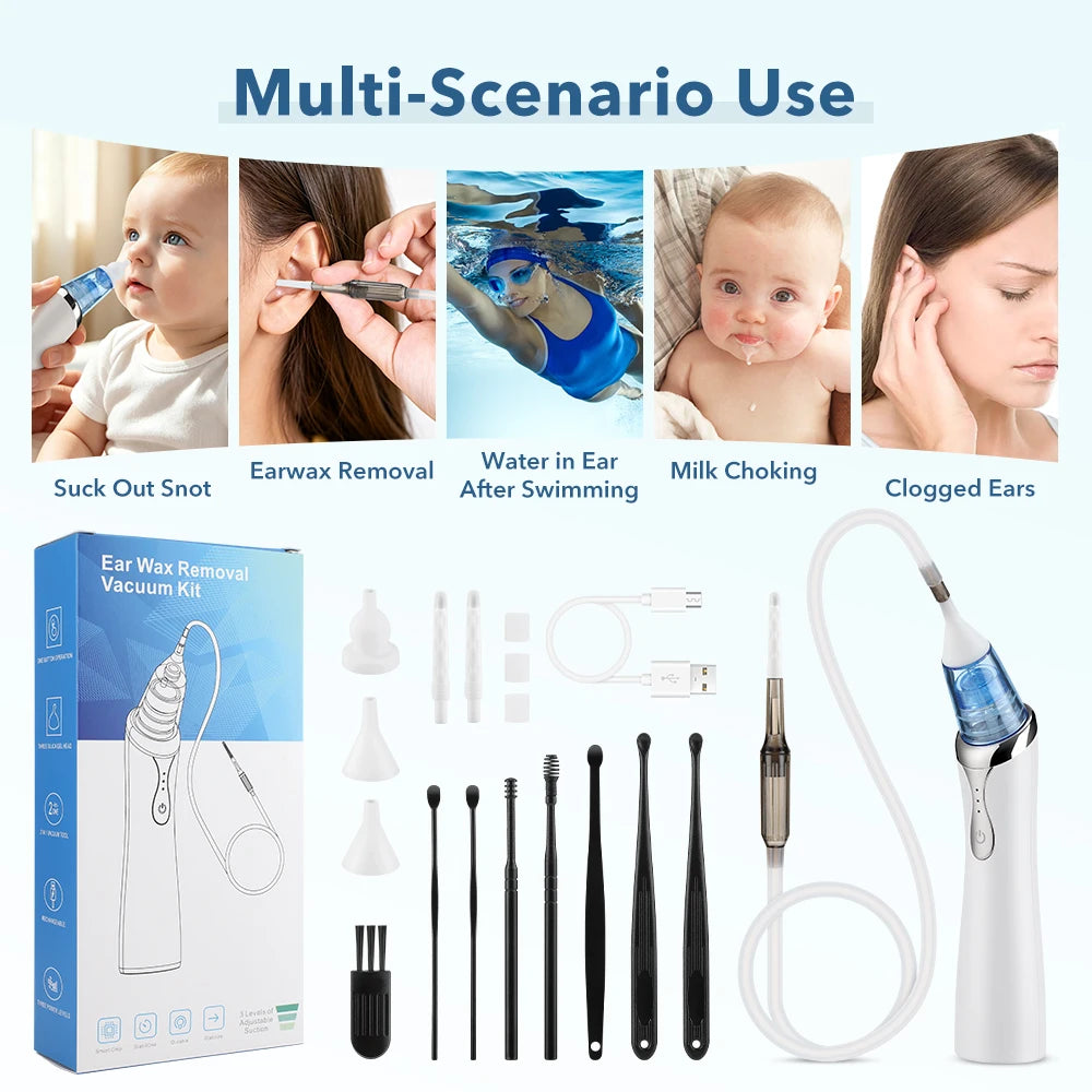Electric Baby Nasal Aspirator and Ear Wax Removal Kit - 14